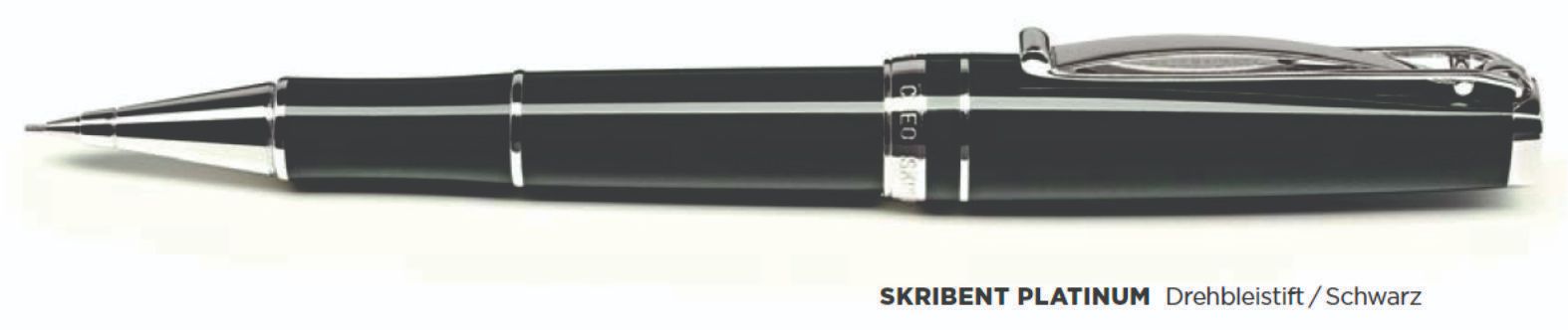 Cleo Pens SKRIBENT PLATINUM Drehbleistift Schwarz Lead pencil